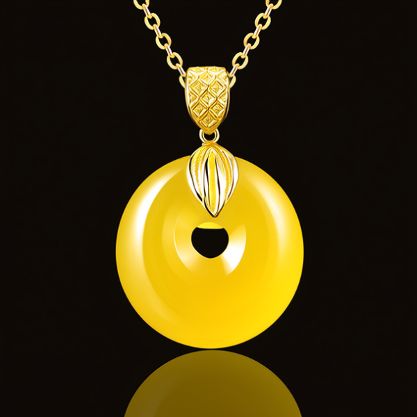 黄金吊坠的图片