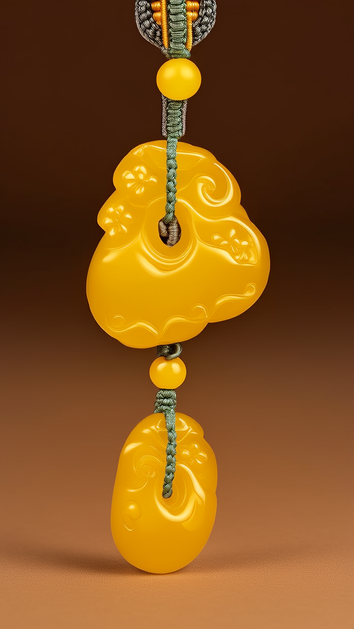 花型黄金吊坠图片